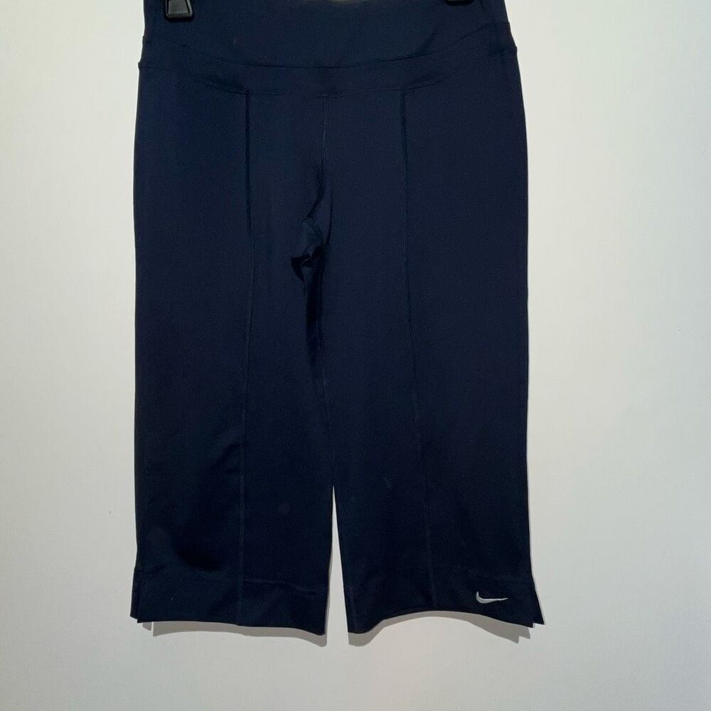 Nike Women's Navy Blue Dri-Fit Loose Leg Athletic Workout Capri Pants Size XS